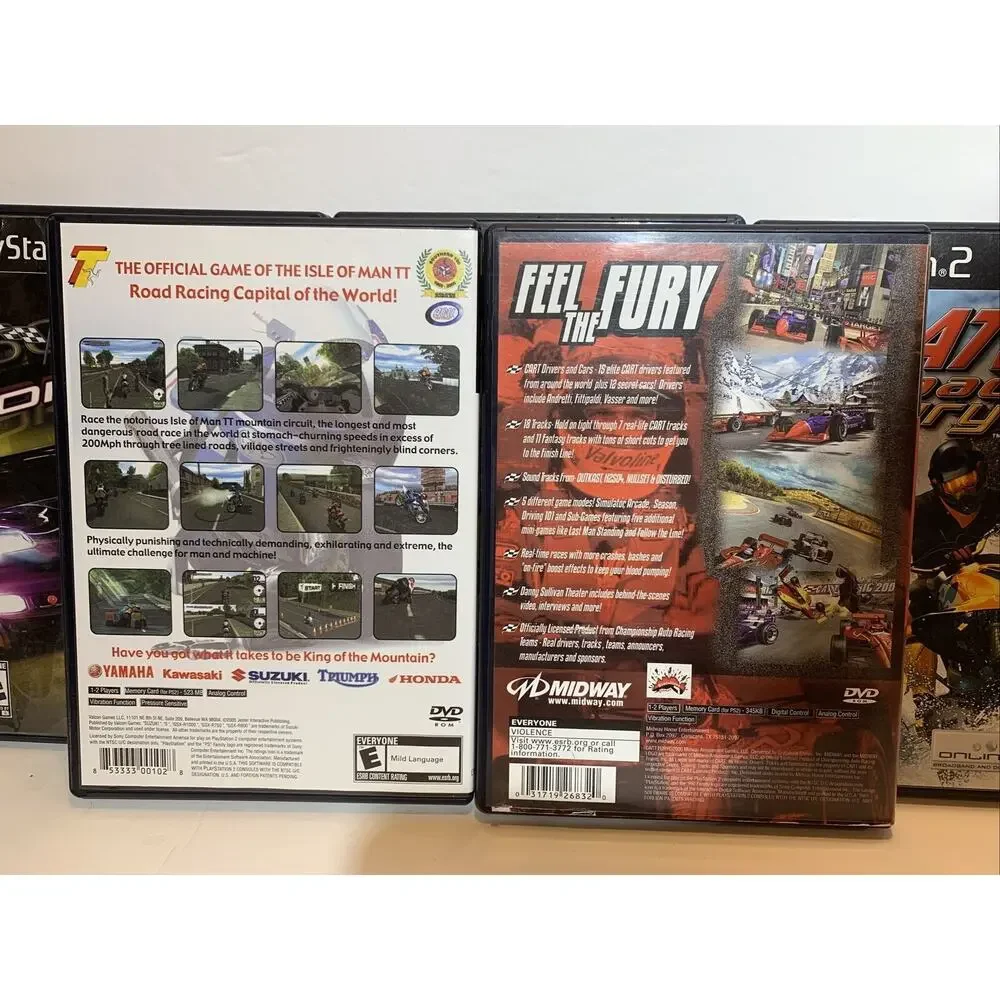 Lot of 5 Racing Games PS2 PlayStation2 Corvette, DT Racer, ATV 2, TT Superbikes